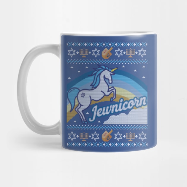 Funny Ugly Hanukkah Sweater, Unicorn Jewnicorn by HolidayoftheWeek